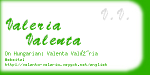 valeria valenta business card